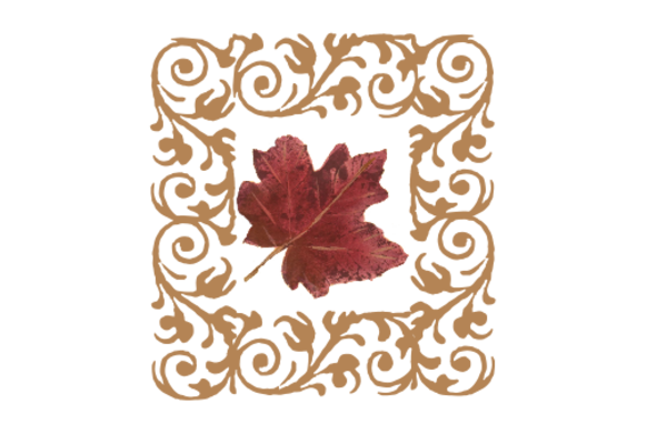 Spring Flowers, Autumn Leaves, Grapes Leaf Flourish 05 Artwork