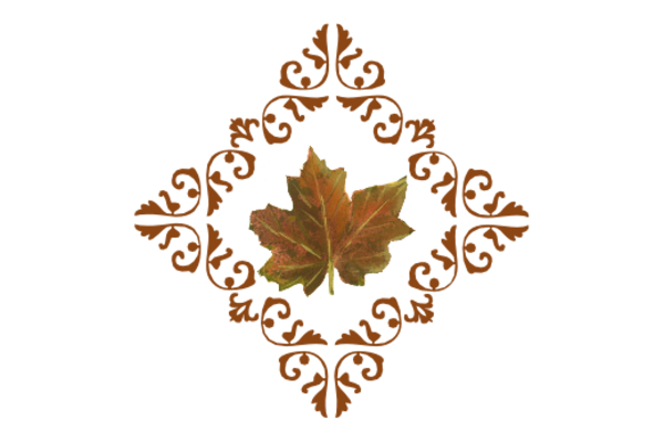 Spring Flowers, Autumn Leaves, Grapes Leaf Flourish 08 Artwork