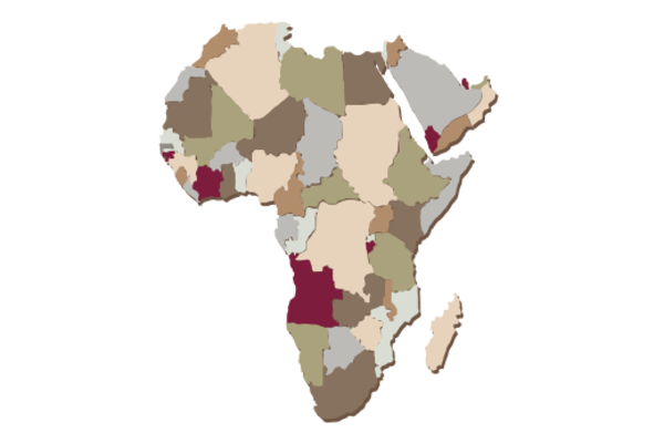 Cultural Illustrations Map of Africa Artwork