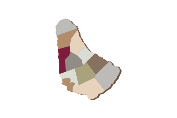 Cultural Illustrations Map of Barbados Artwork