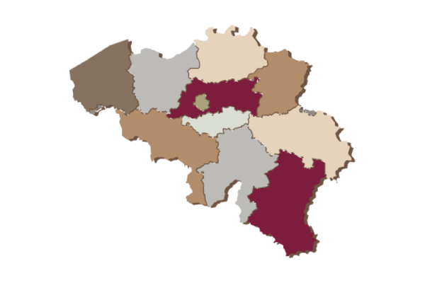Cultural Illustrations Map of Belgium Artwork