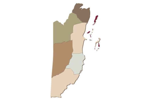 Cultural Illustrations Map of Belize Artwork
