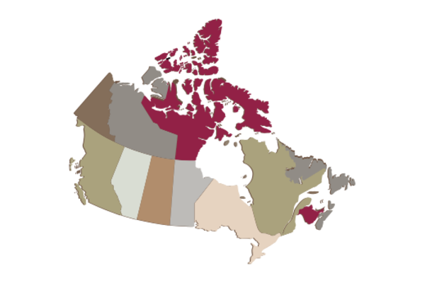 Cultural Illustrations Map of Canada Artwork