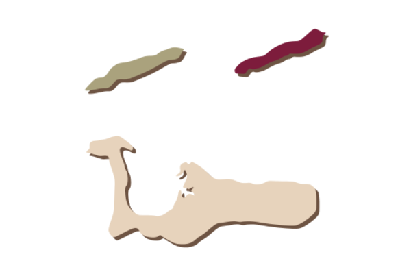 Cultural Illustrations Map of Cayman Islands Artwork