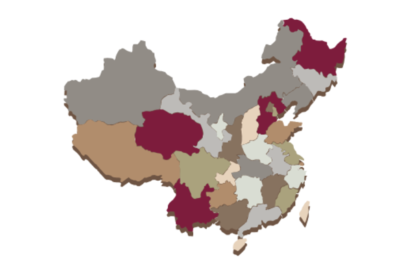 Cultural Illustrations Map of China Artwork