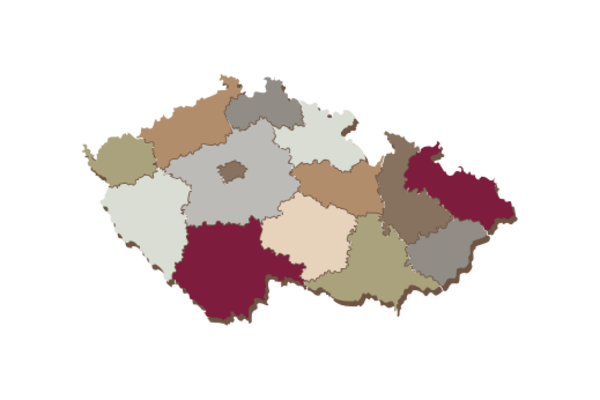 Cultural Illustrations Map of Czech Republic Artwork