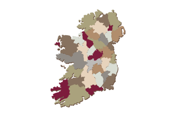 Cultural Illustrations Map of Ireland Artwork