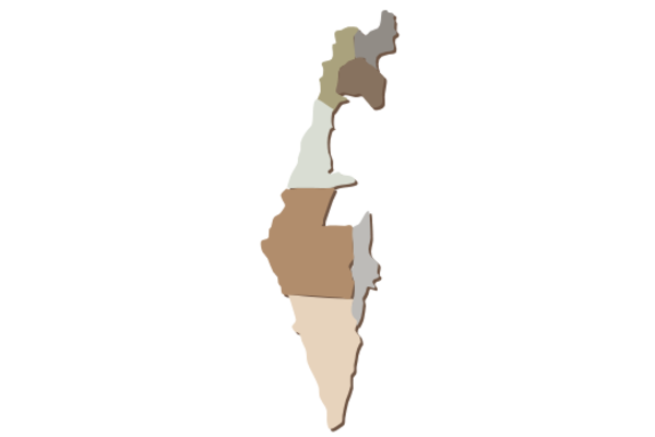 Cultural Illustrations Map of Israel Artwork