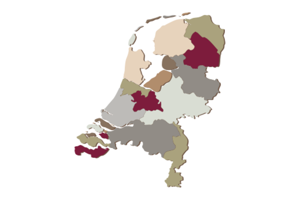 Cultural Illustrations Map of Netherlands Artwork