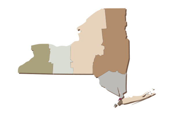 Cultural Illustrations Map of New York Artwork