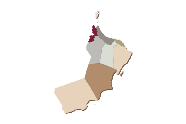 Cultural Illustrations Map of Oman Artwork