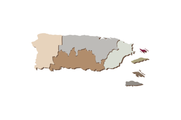 Cultural Illustrations Map of Puerto Rico Artwork