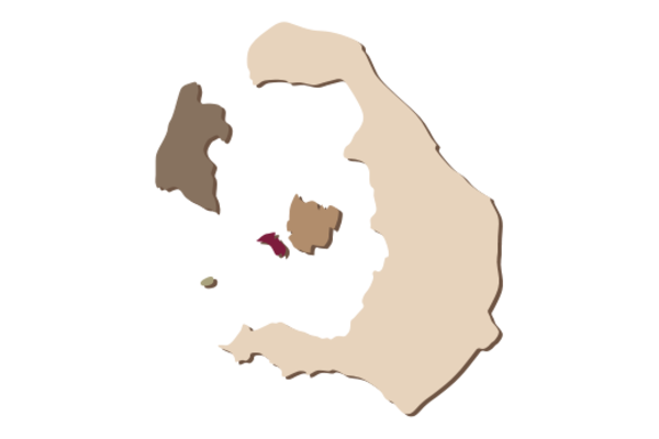 Cultural Illustrations Map of Santorini Artwork
