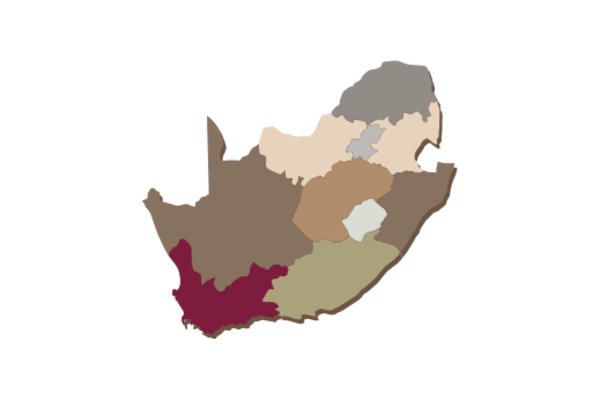 Cultural Illustrations Map of South Africa Artwork