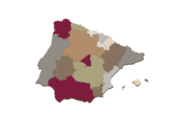 Cultural Illustrations Map of Spain and Portugal Artwork