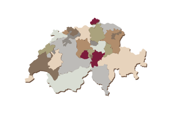 Cultural Illustrations Map of Switzerland Artwork