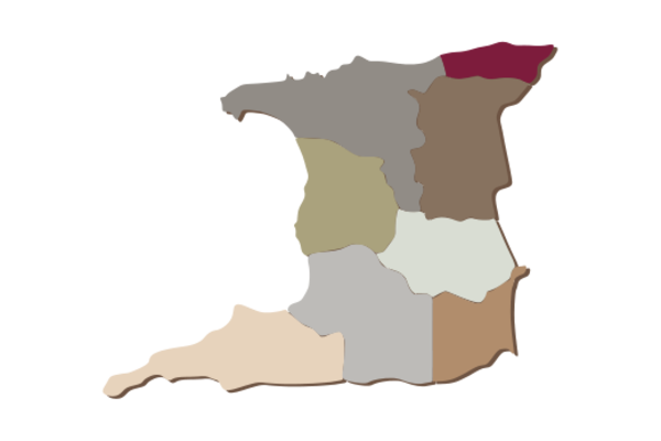 Cultural Illustrations Map of Trinidad Artwork