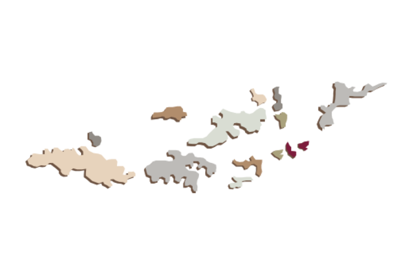 Cultural Illustrations Map of Virgin Islands Artwork