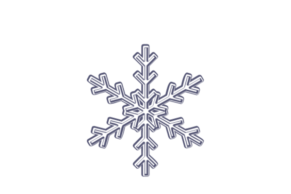 Winter and Holiday Snowflake Drawing 01 Artwork