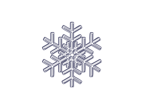 Winter and Holiday Snowflake Drawing 02 Artwork