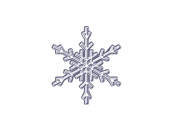 Winter and Holiday Snowflake Drawing 03 Artwork