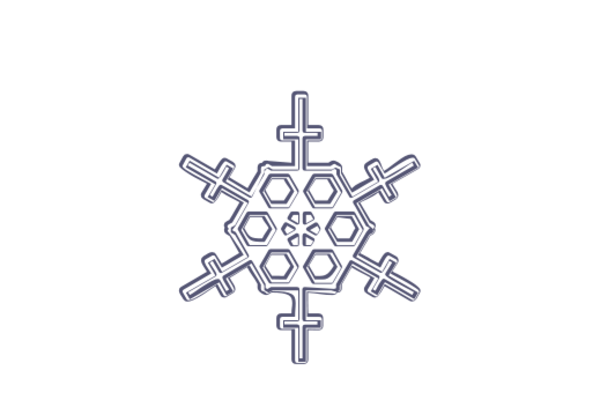 Winter and Holiday Snowflake Drawing 04 Artwork