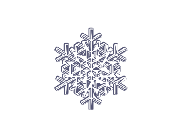 Winter and Holiday Snowflake Drawing 06 Artwork