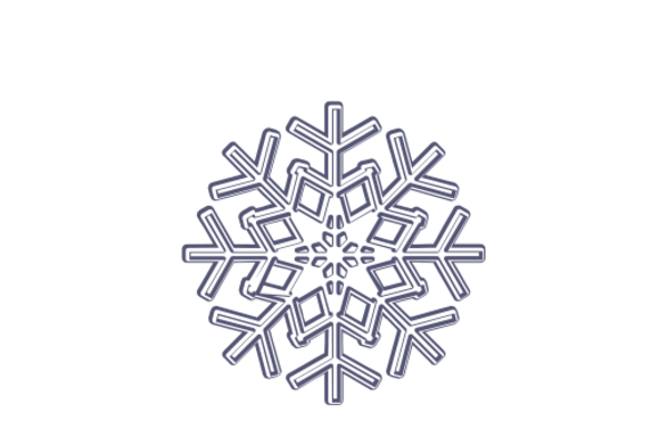 Winter and Holiday Snowflake Drawing 08 Artwork