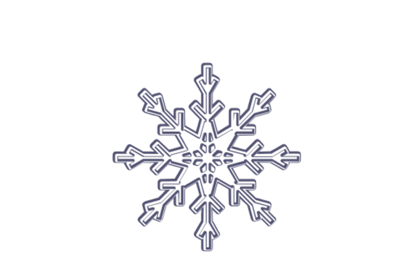 Winter and Holiday Snowflake Drawing 09 Artwork