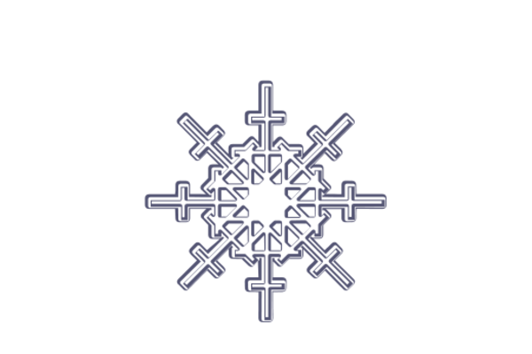 Winter and Holiday Snowflake Drawing 10 Artwork