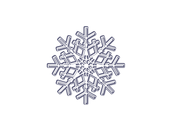 Winter and Holiday Snowflake Drawing 11 Artwork