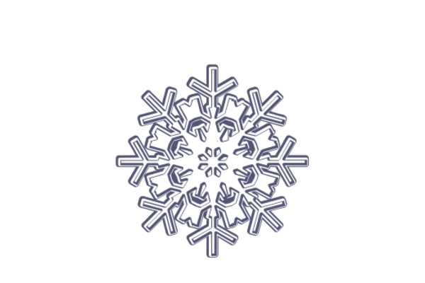 Winter and Holiday Snowflake Drawing 12 Artwork