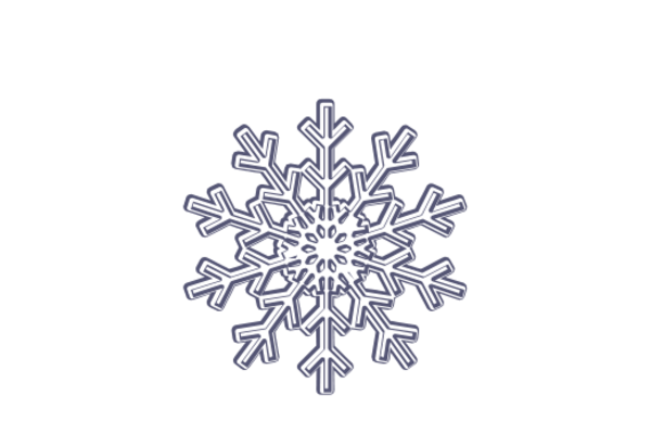 Winter and Holiday Snowflake Drawing 13 Artwork
