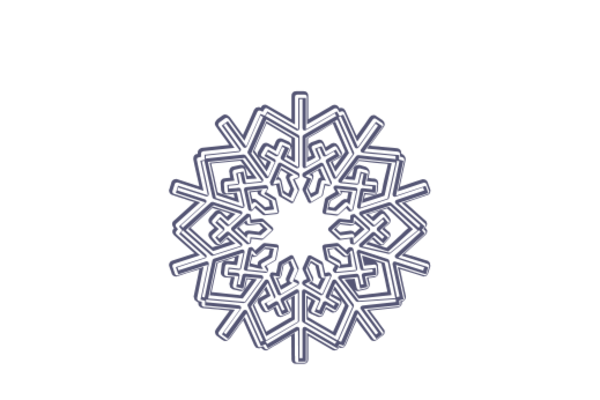 Winter and Holiday Snowflake Drawing 14 Artwork