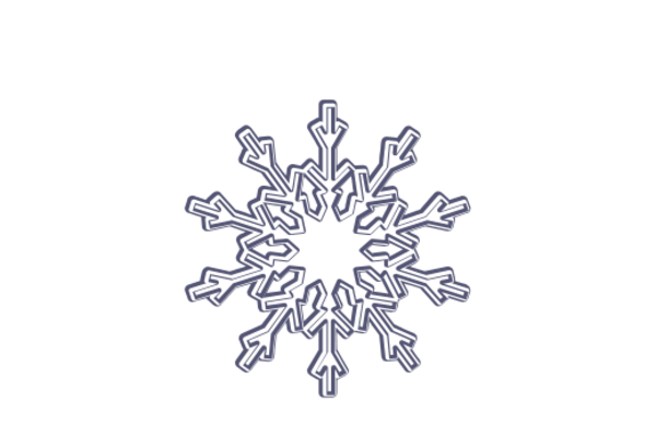 Winter and Holiday Snowflake Drawing 15 Artwork