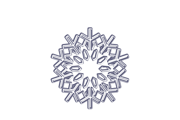 Winter and Holiday Snowflake Drawing 17 Artwork