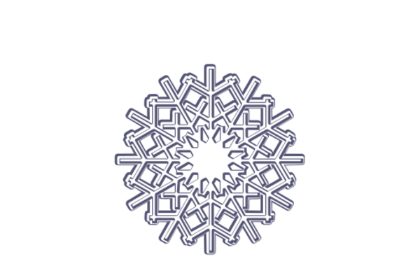 Winter and Holiday Snowflake Drawing 20 Artwork