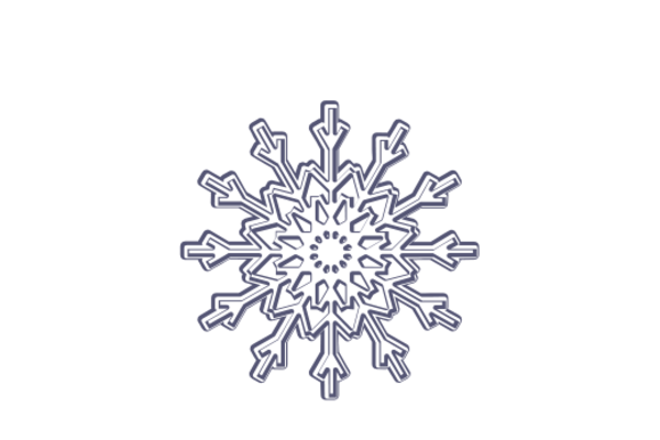 Winter and Holiday Snowflake Drawing 21 Artwork