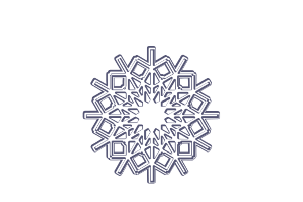 Winter and Holiday Snowflake Drawing 23 Artwork