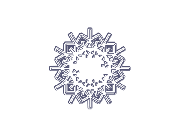 Winter and Holiday Snowflake Drawing 24 Artwork