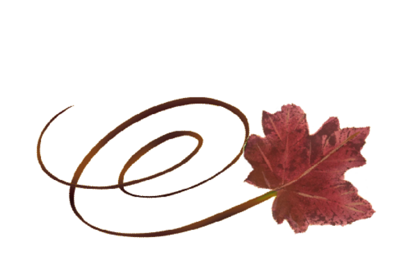 Spring Flowers, Autumn Leaves, Grapes Swirly Red Maple Leaf Artwork